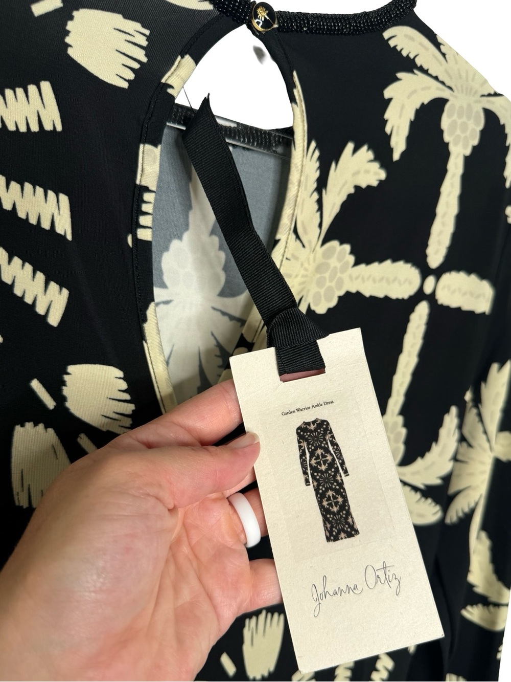 Johanna Ortiz | NWT Garden Warrior Ankle Dress Florals Black/Nude 4 - Picture 12 of 15